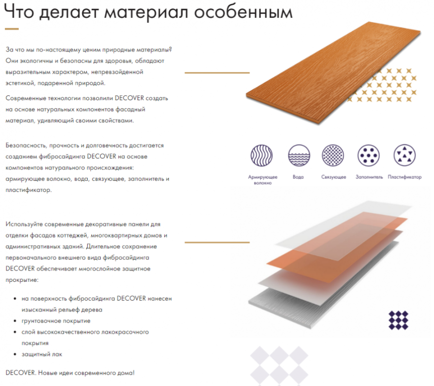 Фиброцементный сайдинг DECOVER Terracotta купить в Владимире