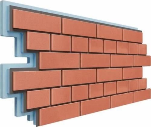 Фасадная термопанель Доломит Кирпич 40 мм, Красный купить в Владимире