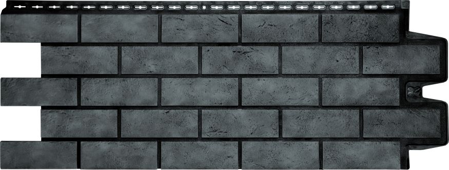 Фасадная панель Grand Line, Состаренный кирпич Design Plus, Антрацит с черным швом купить в Владимире