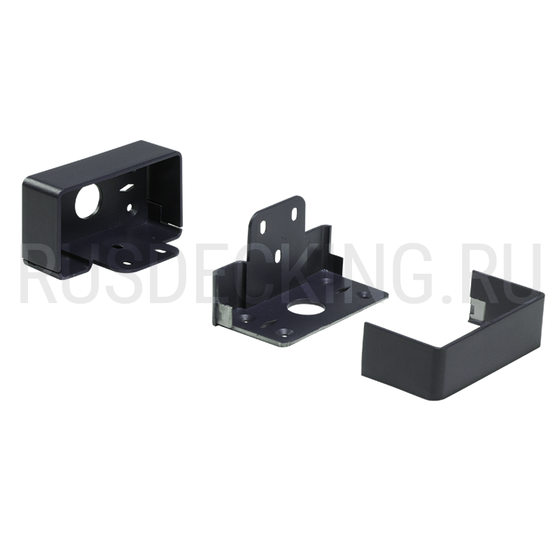 Комплект крепления перил прямое RusDecking Unodeck Графит купить в Владимире