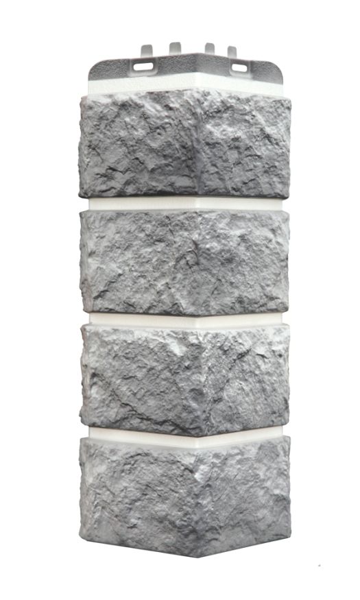 Угол наружный Grand Line, Колотый Камень Design Plus, Гранит (белый шов) купить в Владимире