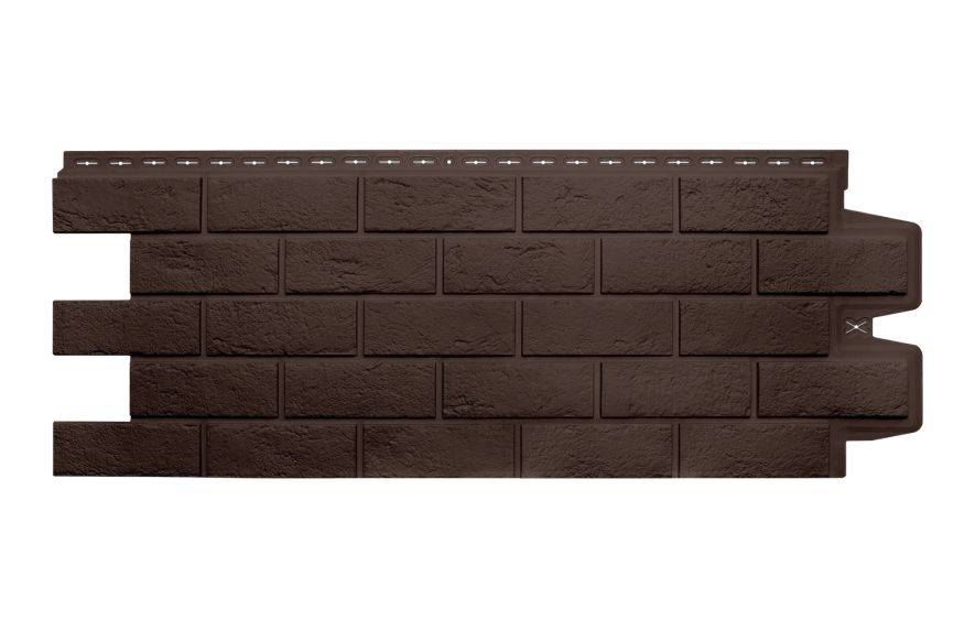 Фасадная панель Grand Line, Состаренный кирпич Classic, Шоколадный купить в Владимире