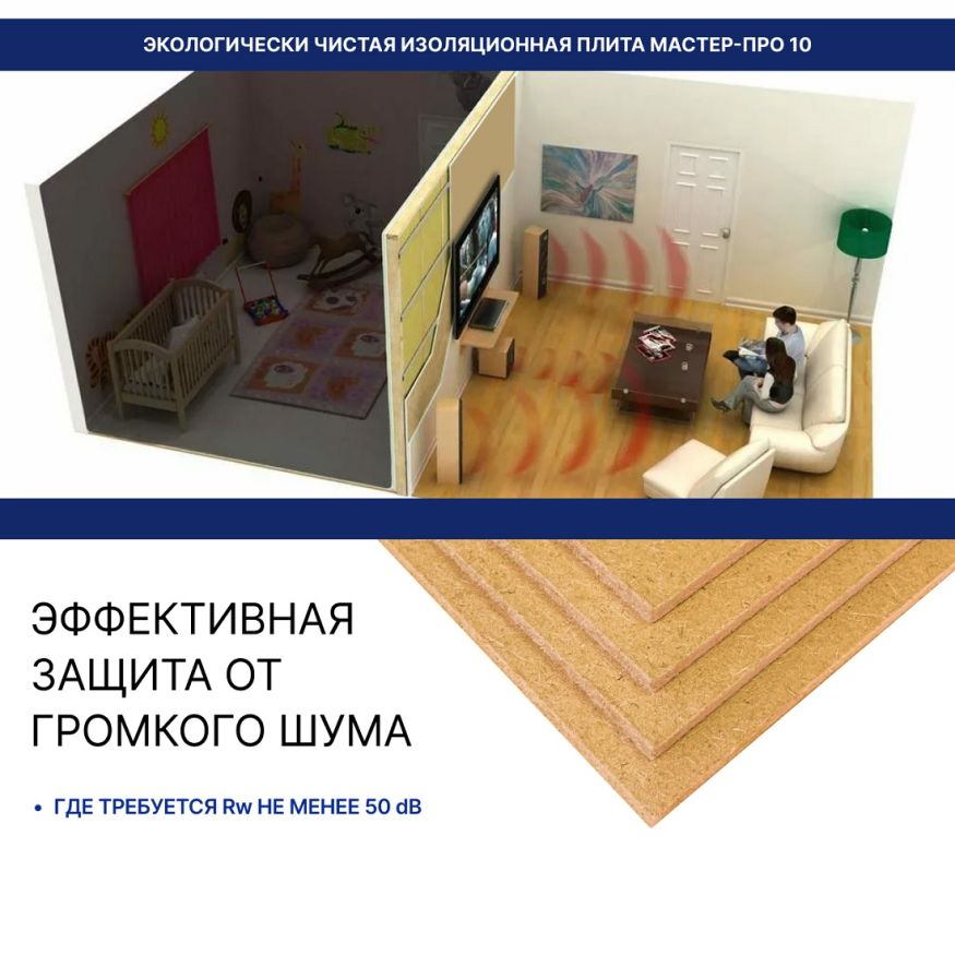 Изоляция хвойная Мастер 10 мм ПРО 1200х600х10 мм (7,2 м²) купить в Владимире