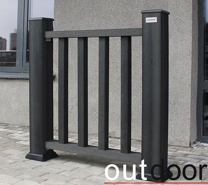 Ограждение из ДПК Outdoor Classic 3D STORM черного цвета купить в Владимире