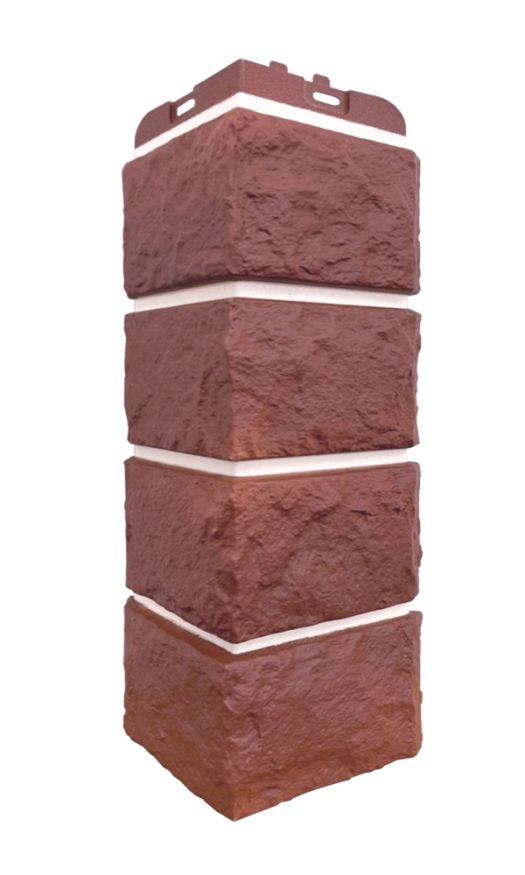 Угол наружный Grand Line, Колотый Камень Design Plus, Корица (белый шов) купить в Владимире