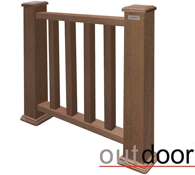 Ограждение из ДПК Outdoor Classic 3D STORM в коричневом миксе. купить в Владимире