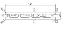 Террасная доска ДПК POLIVAN GROUP 3D+3D NEW пустотелая двухсторонняя DENPASAR Темный шоколад