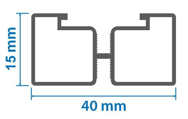 Алюминиевая опорная лага KRONEX Slim 40x15x3000 мм купить в Владимире
