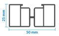 Алюминиевая несущая лага KRONEX 50x25x3000 мм купить в Владимире