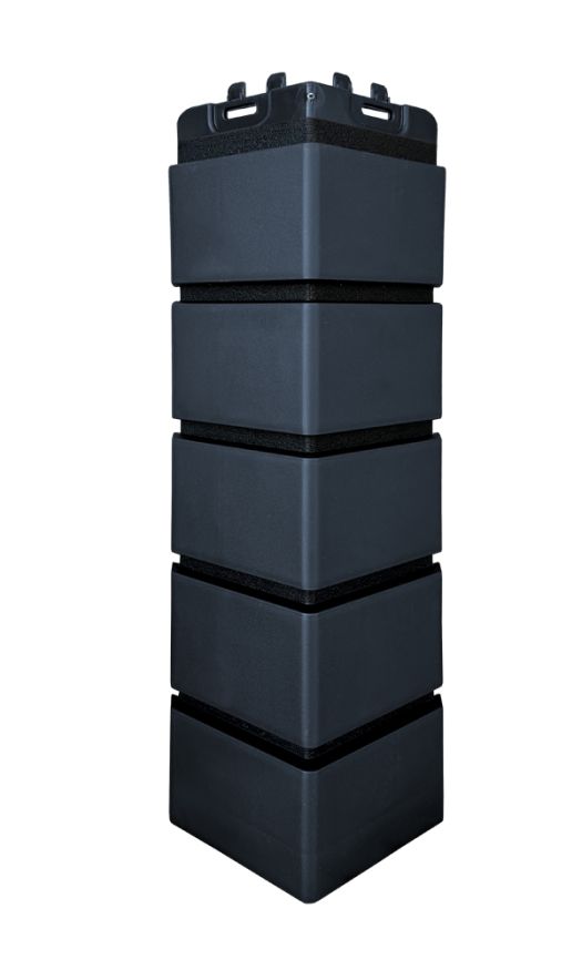 Угол наружный Grand Line, Клинкерный кирпич Design, Графит, шов RAL 9005 купить в Владимире