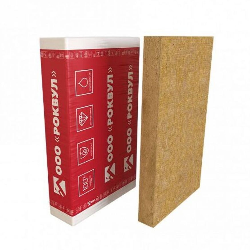 Утеплитель Rockwool Фасад Баттс ОПТИМА 100мм, 2 плиты, 1.44м2, 600х1200мм, 0.144м3 Rockwool купить в Владимире