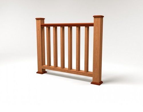 Ограждение из древесно-полимерного композита FG5 в цвете терракот купить в Владимире