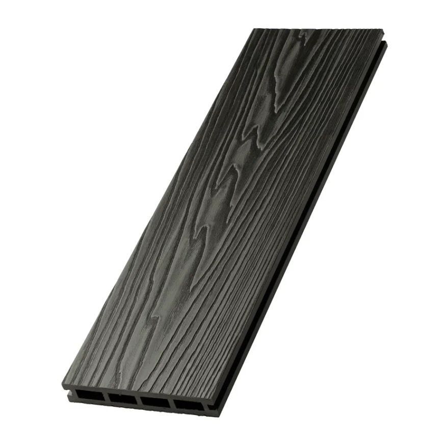 Террасная доска ДПК NanoWood New 3D тиснение + вельвет Графит купить в Владимире