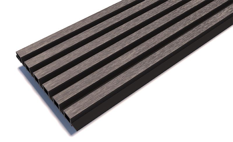 Реечные панели Woodwex, Lines Ultra, Smoke gray купить в Владимире