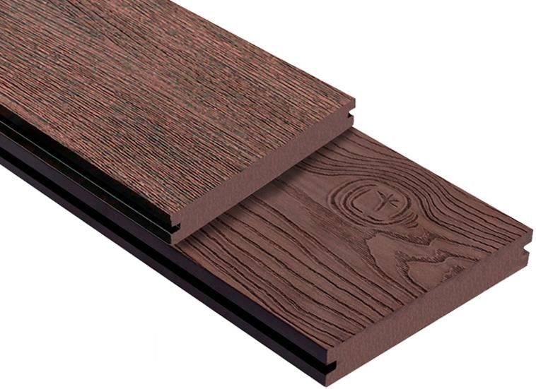 Террасная доска ДПК Outdoor 3D сплошная STORM/OCEAN BROWN коричневая смешанная купить в Владимире