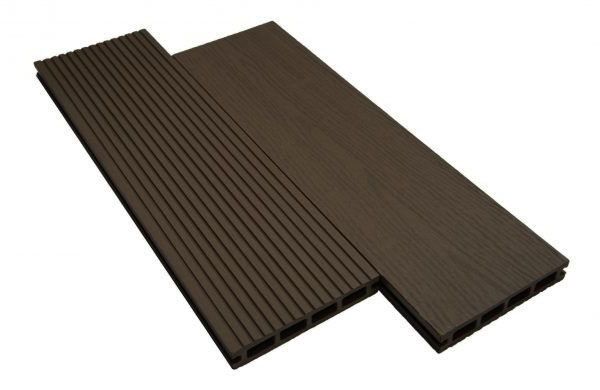 Террасная доска WOODVEX Select из ДПК темно-коричневого цвета купить в Владимире