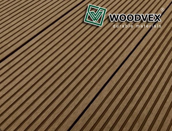 Террасная доска WOODVEX Select из ДПК темно-коричневого цвета купить в Владимире
