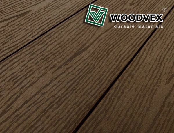 Террасная доска WOODVEX Select из ДПК темно-коричневого цвета купить в Владимире